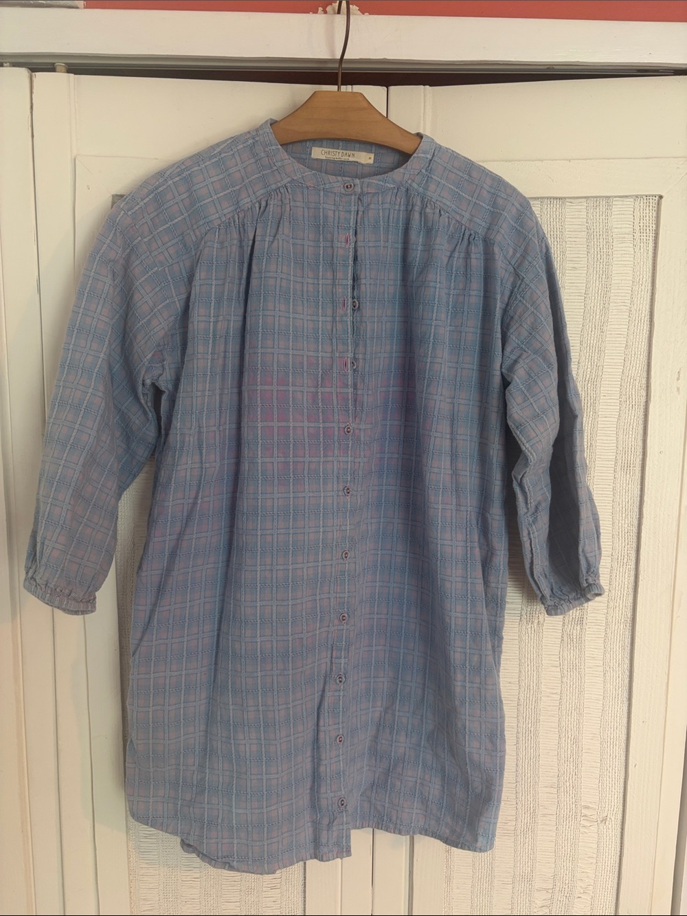 Christy Dawn organic cotton oversized tunic/dress. Size XS. Minor color fading